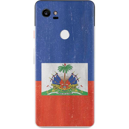 Haiti Flag Distressed Google Pixel 2 XL Skin